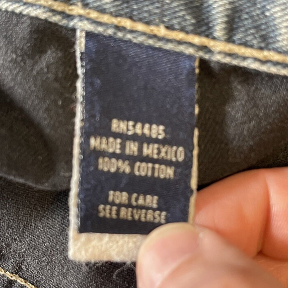 AEO Womens Blue Jeans SIZE 14 100% Cotton American Eagle Outfitters Flare Denim - Picture 8 of 11